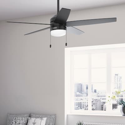 Hunter Bardot Ceiling Fan with LED Light Kit and Pull Chain, Modern, Contemporary, Transitional