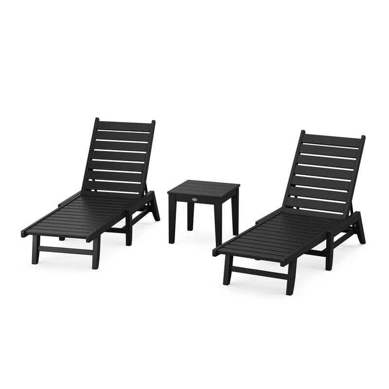 POLYWOOD 3-Piece Canyon Chaise Lounge Set