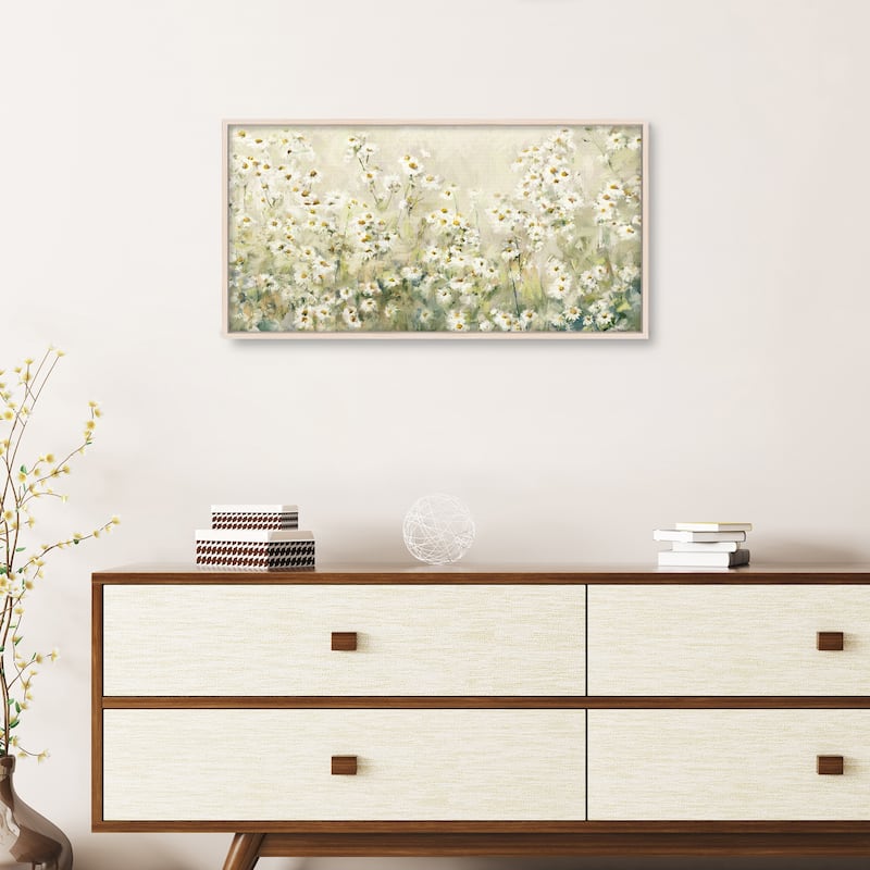 Daytime Daisies by Studio Arts Framed Canvas Art Print