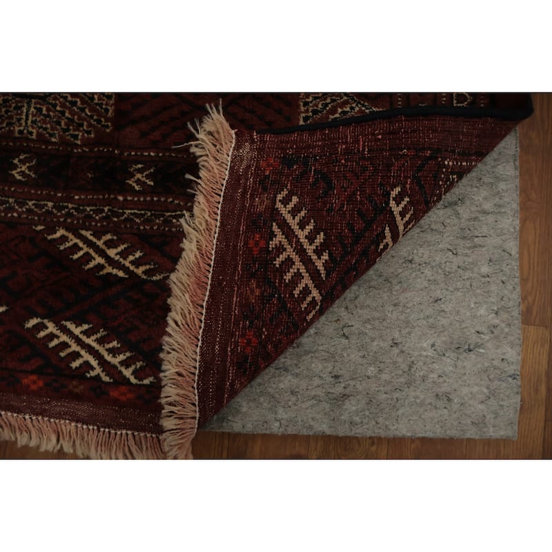 Hand Knotted Oriental 100% Wool Carpet Traditional All-Over Oranges & Rust Turkoman Area Rug - 11' 3'' X 7' 8''