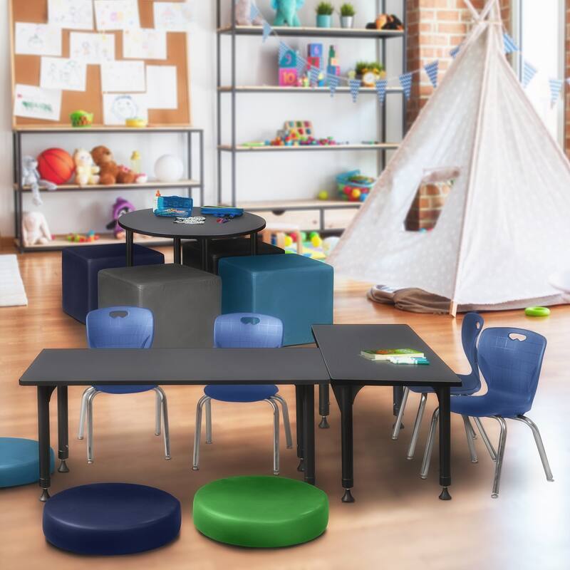 48 in. Height Adjustable Classroom Table - Grey