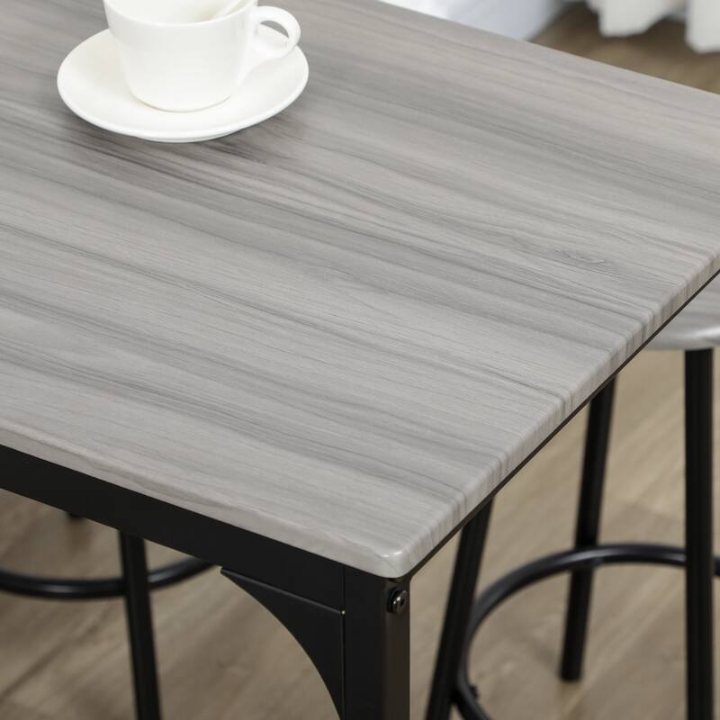 HOMCOM 5-Piece Counter Height Bar Table and Chairs Set