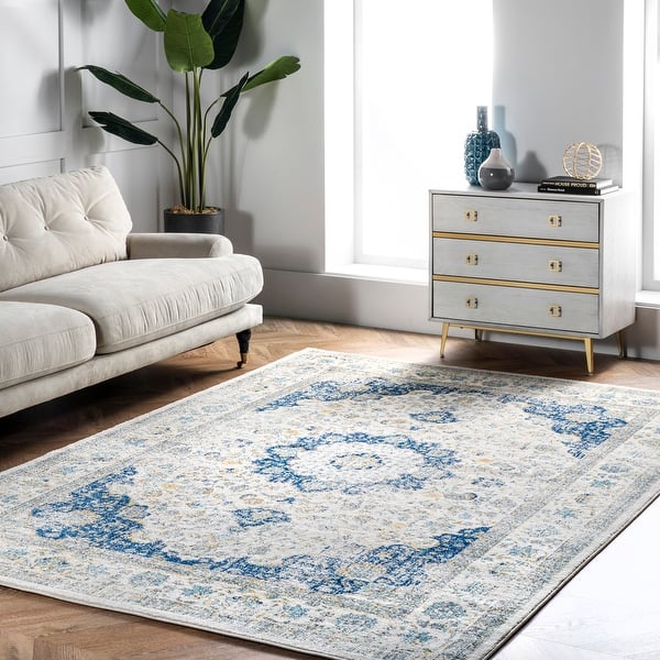 slide 2 of 82, Nuloom Verona Vintage Persian Area Rug 5' x 7'5" - Blue