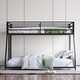 preview thumbnail 3 of 11, Twin Over Full Metal Bunk Bed with Stairs