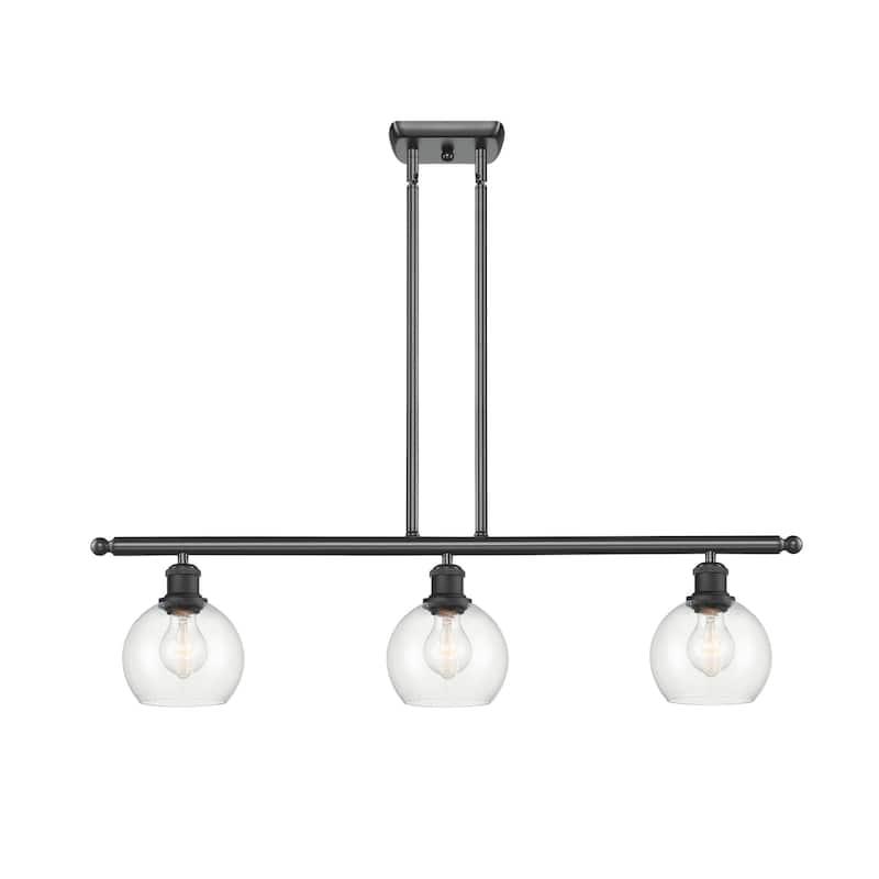 Innovations Lighting 516-3I-9-36 Athens Linear Athens 3 Light 36" Wide - Matte Black / Clear