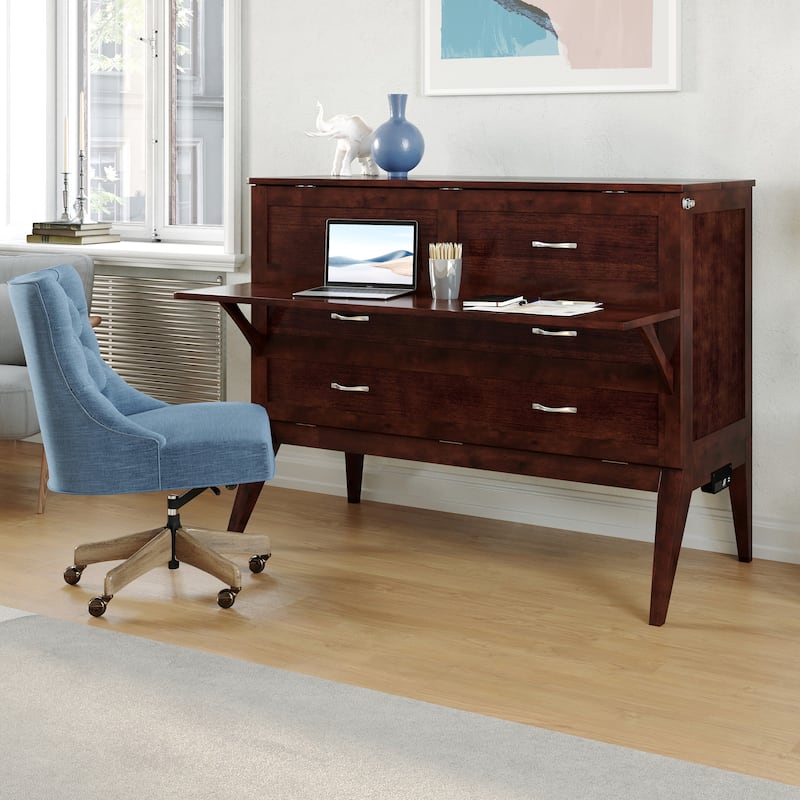 Northampton Full Murphy Bed Desk with Mattress