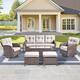 Option Brown Wicker & Beige Cushion