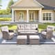 Option Brown Wicker & Beige Cushion