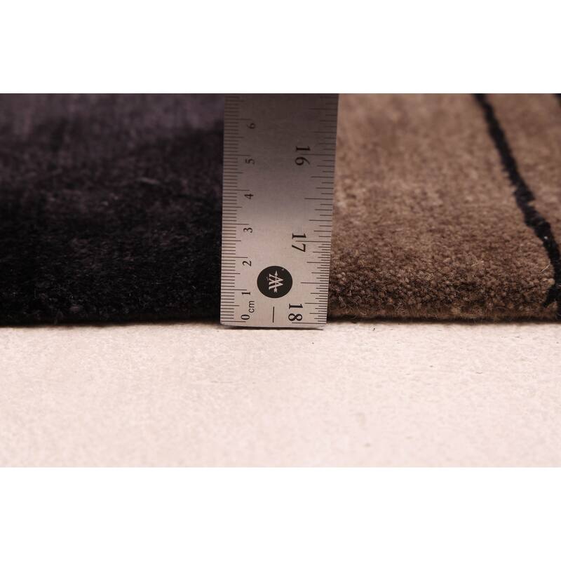 ECARPETGALLERY Hand-knotted Opulence Taupe Wool Rug - 8'0 x 9'6