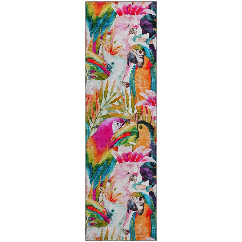 Premium Washable Super Soft Tropical Birds Mayfield Rug