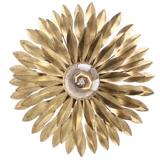Broche 1 Light Antique Gold Ceiling Mount
