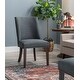 preview thumbnail 16 of 25, Linon Allard Modern Dining Chairs with Espresso Legs (Set of 2) Grey