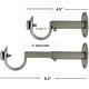 preview thumbnail 6 of 13, Adjustable Solid Zinc Curtain Rod Bracket Wall Holder, Fits Up to 1 1/8" or 1 1/4" Rod, 2 Pieces