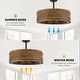 preview thumbnail 7 of 10, 24-inch Rustic Faux Wood Caged Ceiling Fan with Remote Control