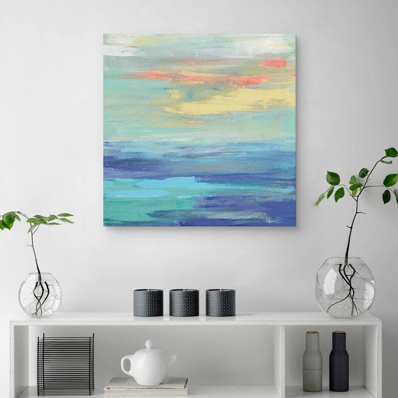 Sunset Beach II Bright by Silvia Vassileva Canvas Art Print