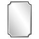 preview thumbnail 4 of 8, Allan Andrews Rectangular Wall Mirror with Scooped Stainless Steel Frame - 24"W x 36"H