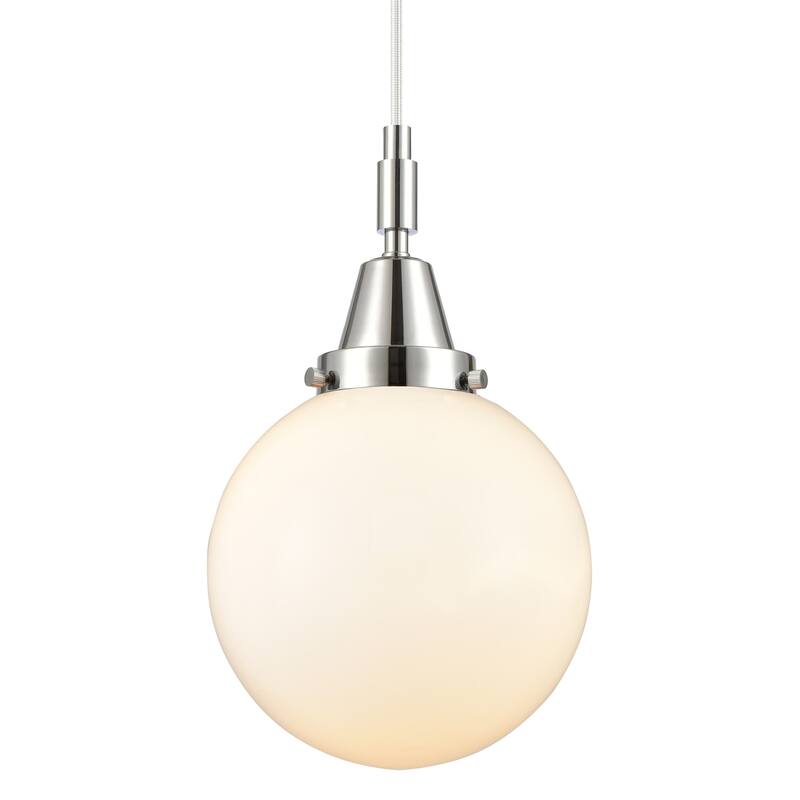 Innovations Lighting 447-1P-G201-8 Beacon 8" Wide Mini Pendant with - Polished Chrome