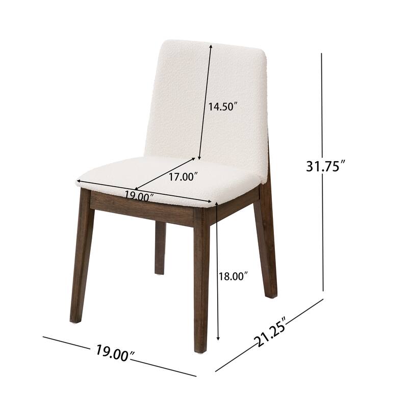 Christopher Knight Home - Arlo Modern Upholstered Solid Wood Armless Dining Chair (Set of 2)