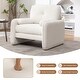 preview thumbnail 76 of 76, HOMYKA Oversized Accent Chair, Modern Sherpa Single Sofa with 2PCS Pillows