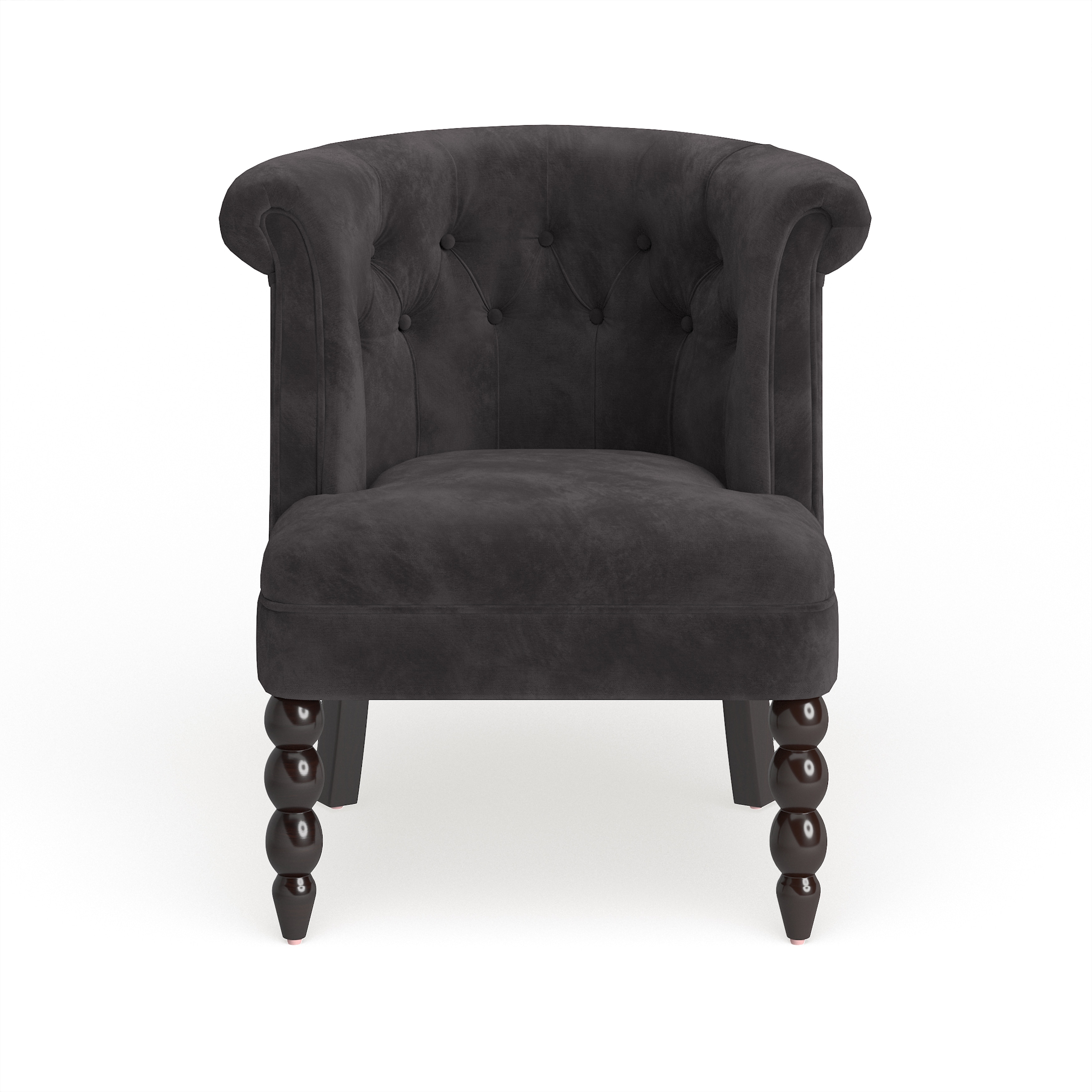 silver orchid heston victorian style contemporary black velvet upholstered  accent chair