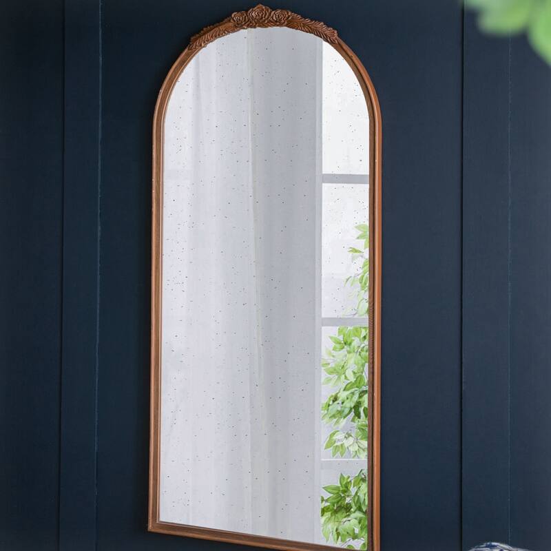 30" x 65" Hand Carved Rose Antique Mirror Frame