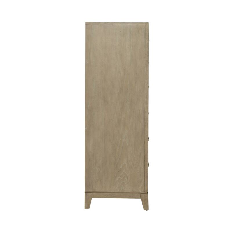 Liberty Furniture Brentwood Upholstered Bed Set with Dresser & Mirror, Chest - King or Queen