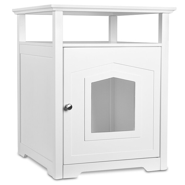 Shop Arf Pets Designer Enclosed Cat Litter Furniture Box ...