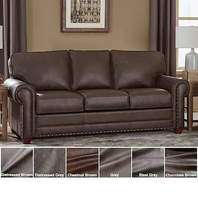 Made in USA Raval Top Grain Leather Sofa