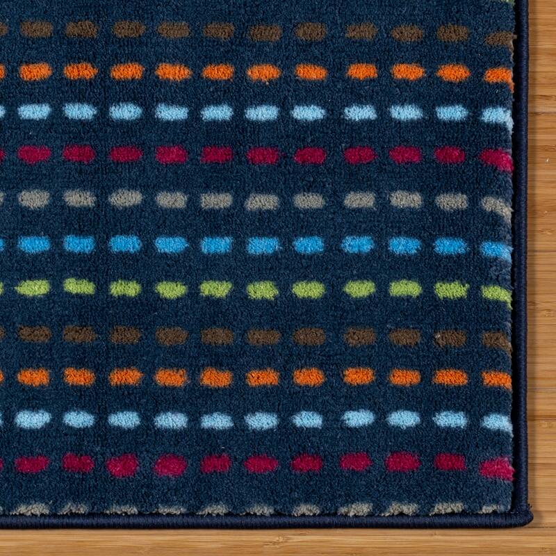 Tweenology Kids Rugs Plush Polyester Non-Slip Area Rugs for Bedrooms and Playrooms in Colorful and Pink Rainbow Designs 40x55