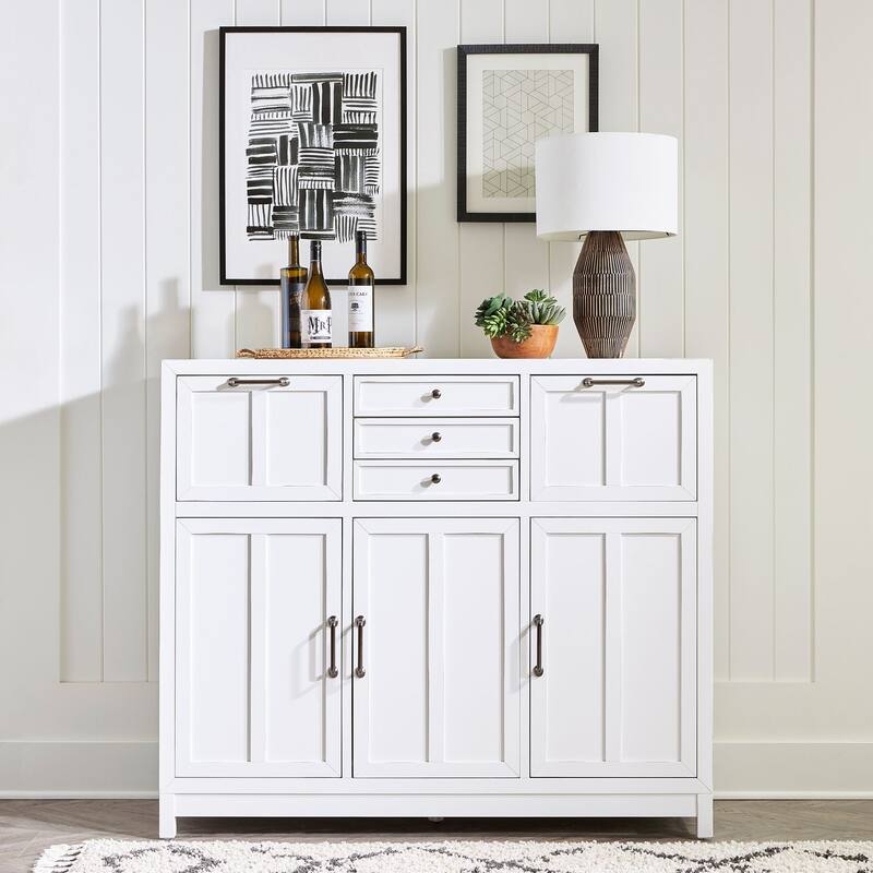 Capeside Cottage Rubberwood Buffet - White