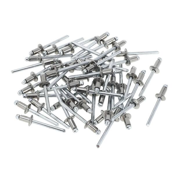 Shower Rivets Dome Head Large Flange Blind Rivets Carbon Steel Silver Tone 50 Pcs ...