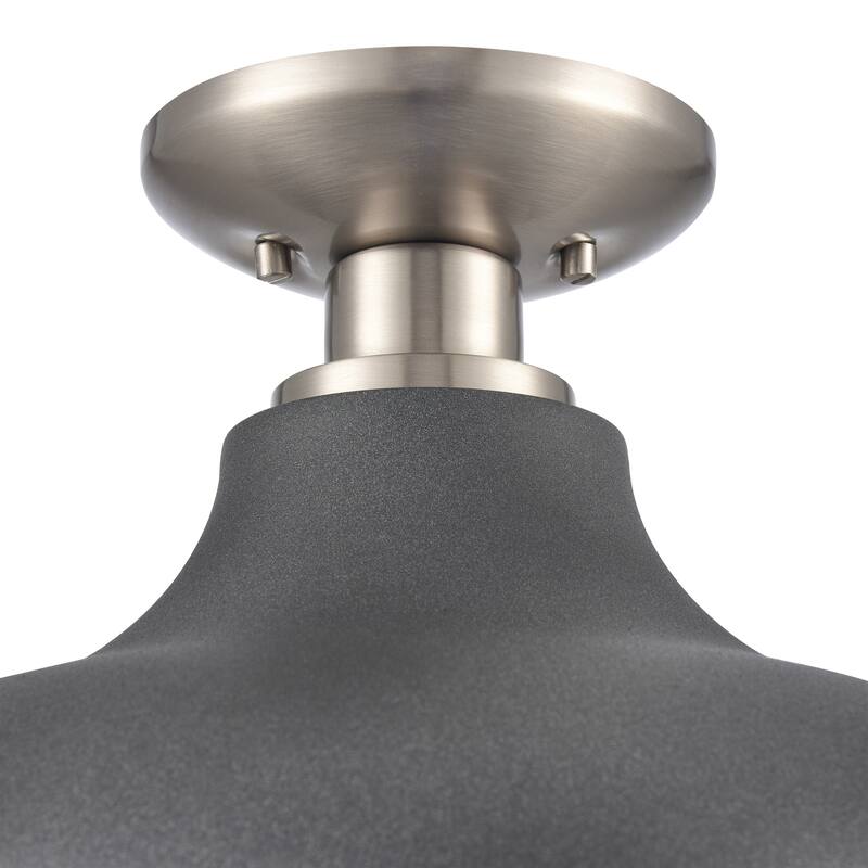 Elk Home Grenville Brushed Gold With White Shade 1 Light Semi Flush