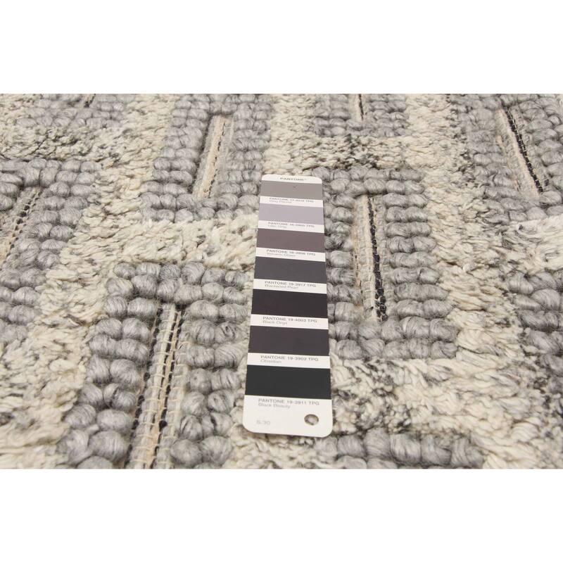 ECARPETGALLERY Braid weave Sienna Grey Wool Rug - 5'1 x 8'0