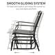 preview thumbnail 12 of 15, Outsunny Set of 2 Outdoor Glider Chairs, Porch & Patio Rockers for Deck with PE Rattan Seats, Steel Frames