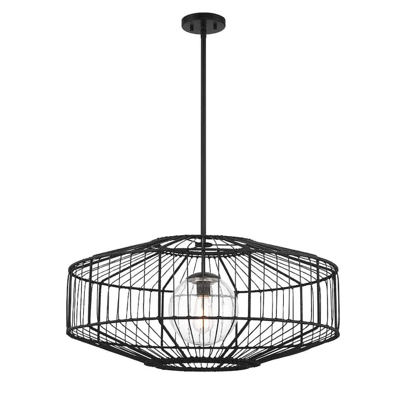Marcy 1-Light Pendant in Matte Black
