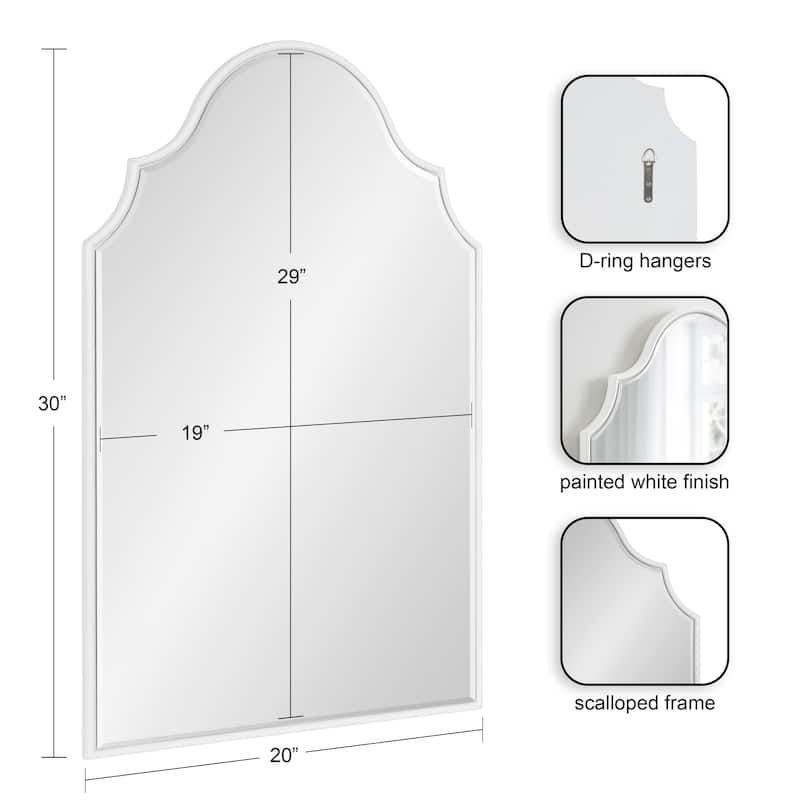 Kate and Laurel Leanna Framed Arch Wall Mirror