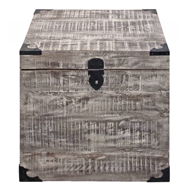 HomeRoots 20" Gray Solid Wood Square End Table - 18.00 in. x 20.00 in. x 18.00 in.