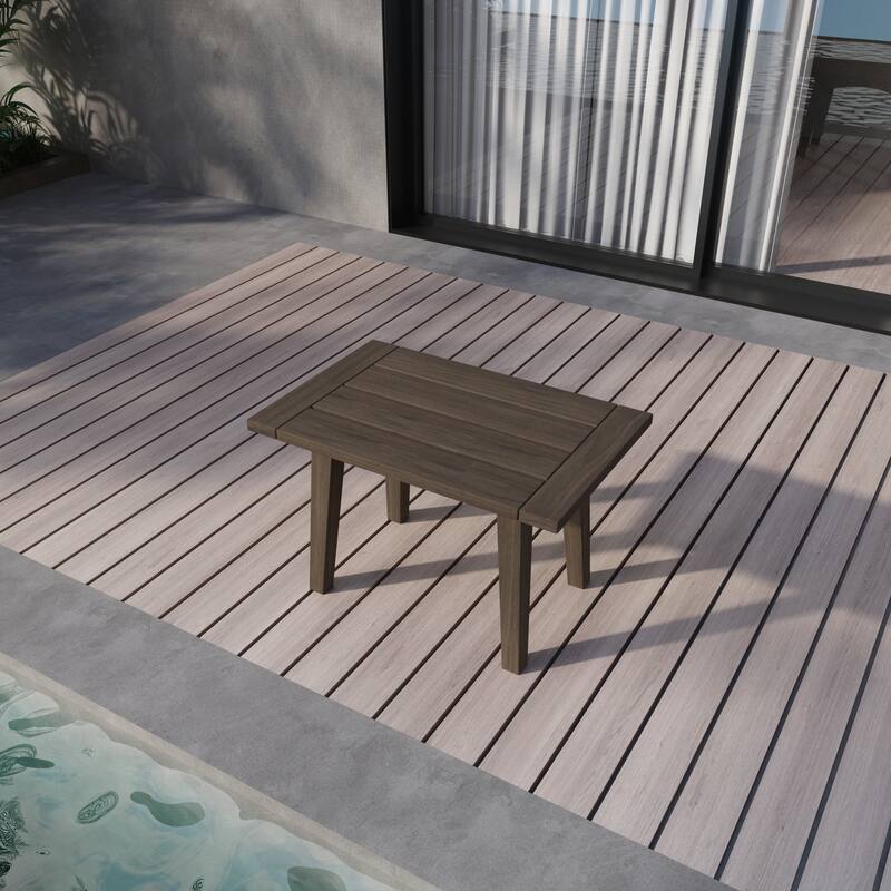 Sectional Wood Furniture 2 Seat Armless Patio Sofa - Tea Table Stool - Tea Table Stool/Teak