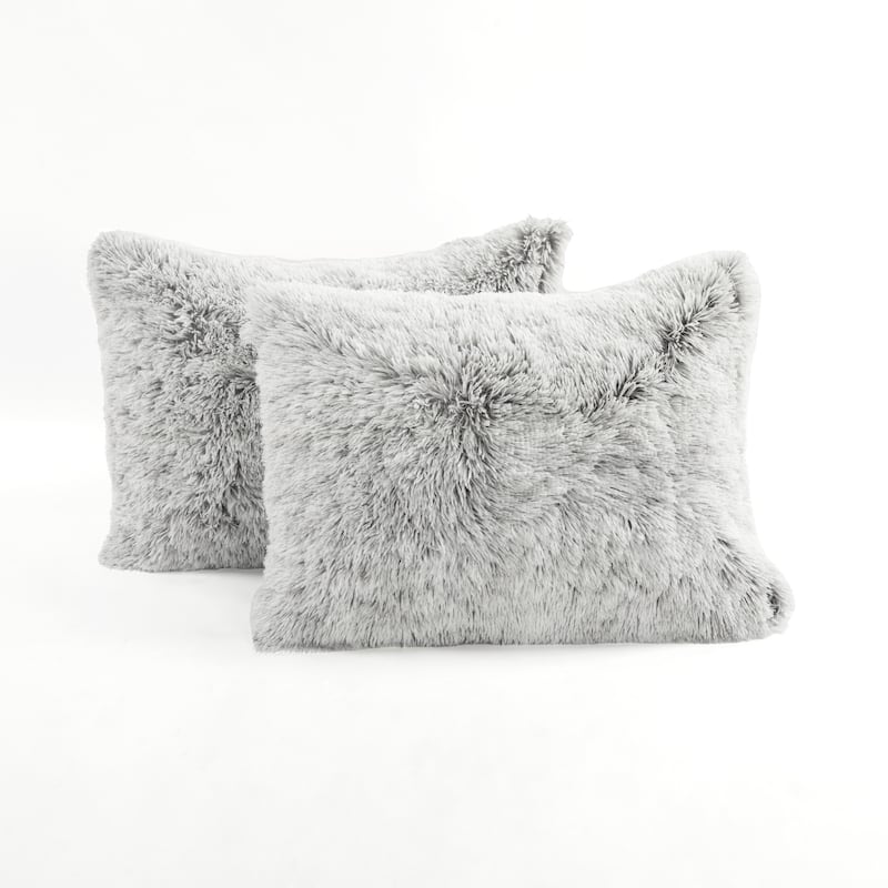 Lush Decor Emma Cozy Ultra Soft Two Tone Faux Fur Comforter
