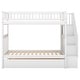 preview thumbnail 23 of 23, Twin over Twin Bunk Bed with Trundle, 4 Storage Shelves, Convertible into 3 Separate Beds, Grey