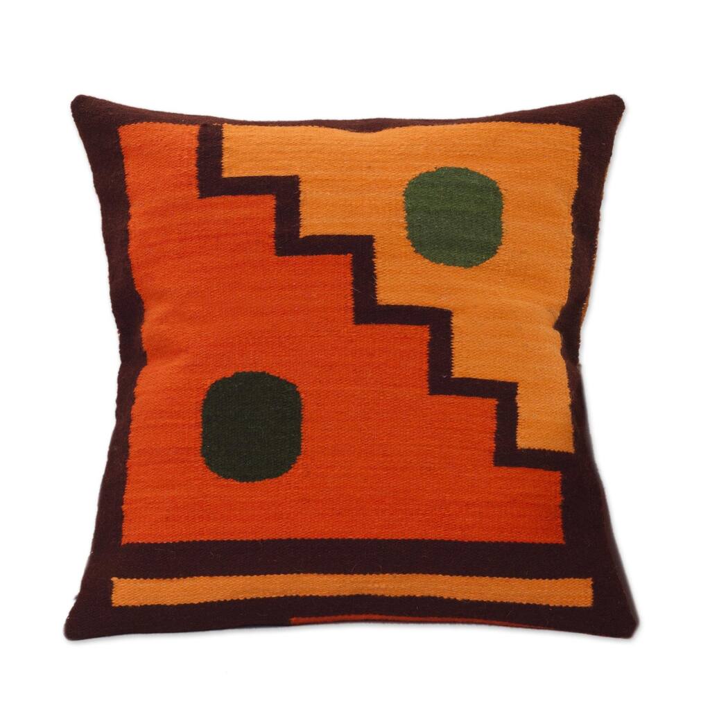 Handmade Wool Sun and Moon Cushion Cover (Peru)