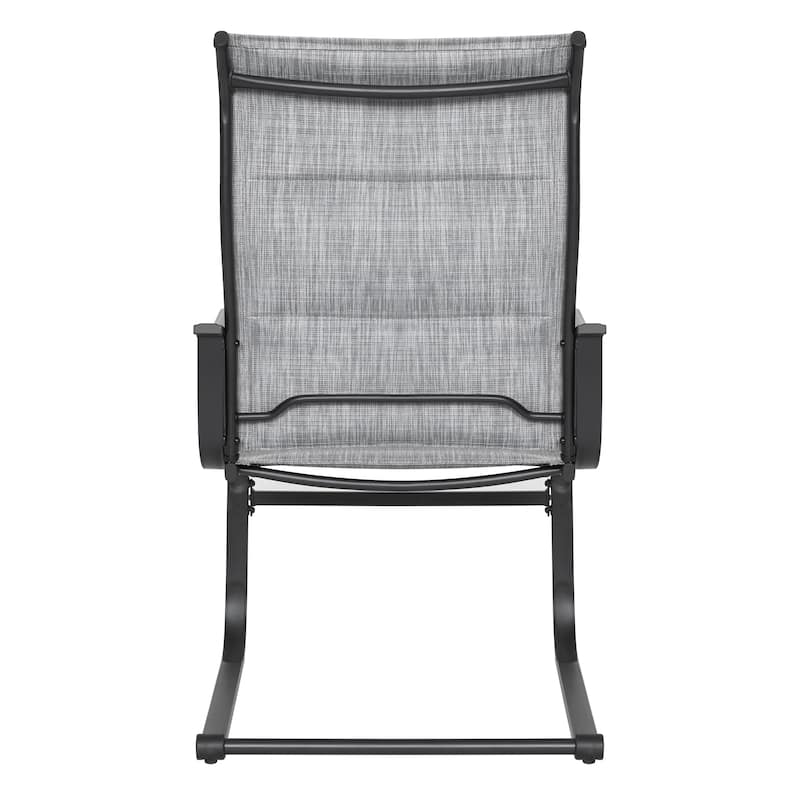 Outdoor 5-Piece Dining Set with Umbrella Hole, Textilene and Iron