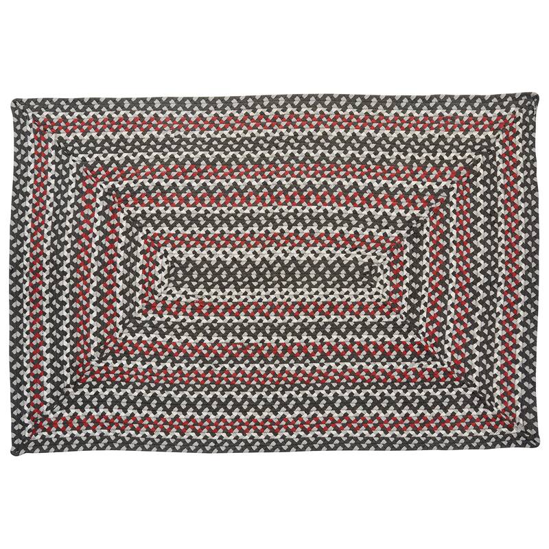 Park Designs Limestone Braided Black Rectangle Indoor Rug 48" x 72" - 4'x6'