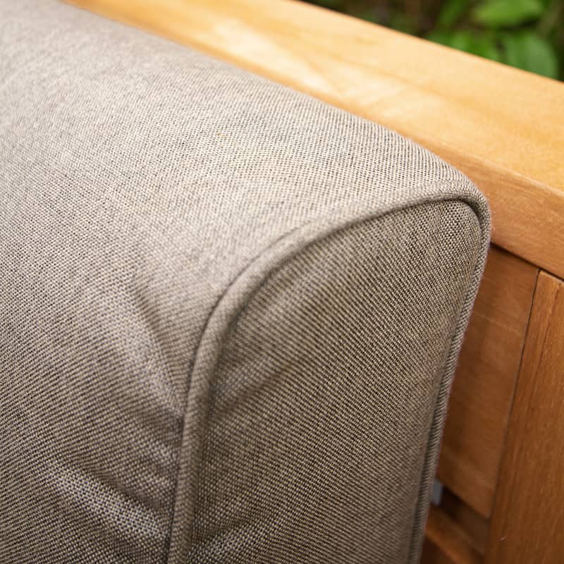 Cambridge Casual Logan Teak Outdoor 3-Seater Sofa with Sunbrella Cushion