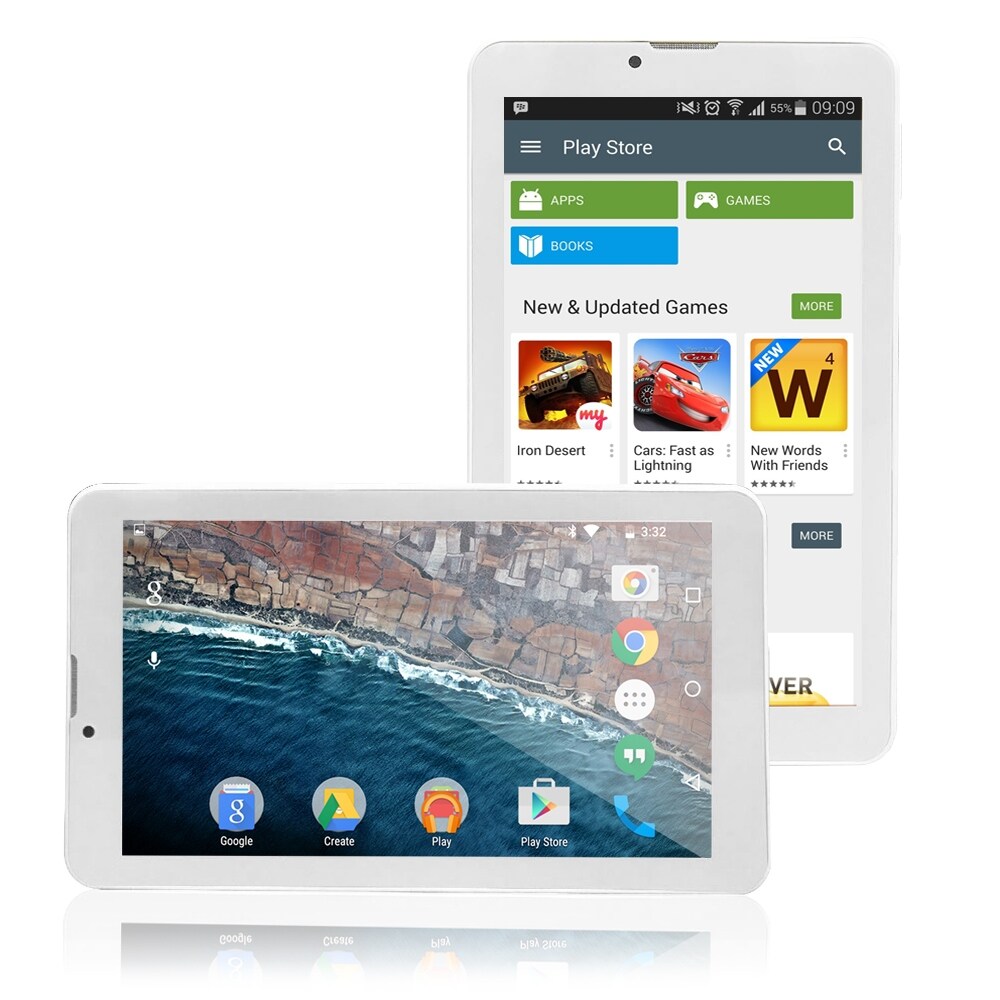 Shop Indigi Protab 7 0 Tablet Pc Dual Core Processor 1 3ghz 1gb Memory 4gb Rom Expandable Android 6 0 White Overstock 28034805