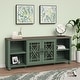 preview thumbnail 9 of 48, Vintage TV Stand with Carved Doors for Large Size TV