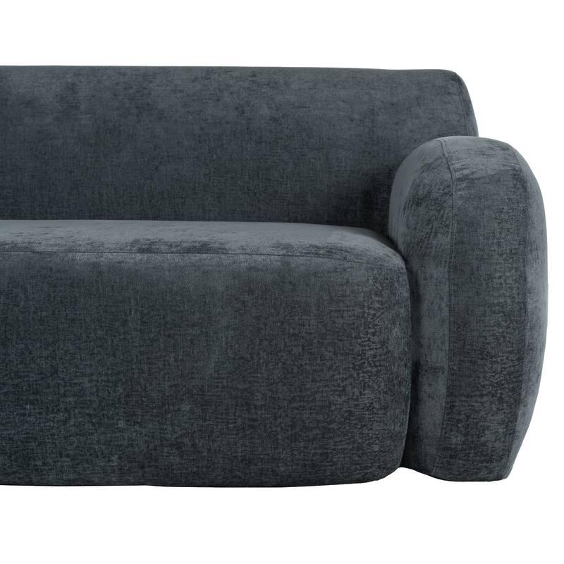81.5" Ergonomic 3-Seater Curved Sofa, Modular for Living Room, Bedroom, or Apartment