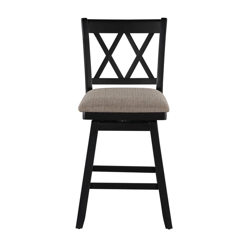 Brookline Wooden Linen Swivel Dining Room Barstool