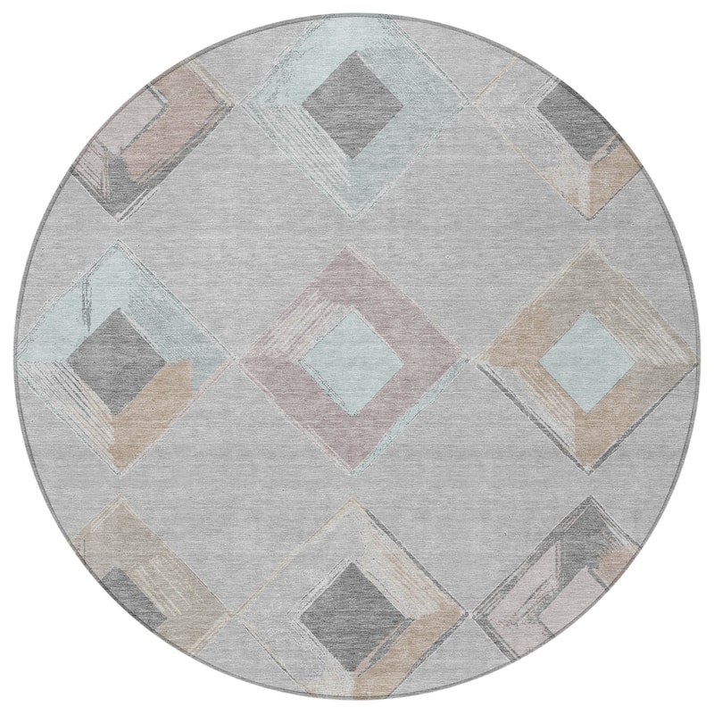 HomeRoots Geometric Transitional Rectangle Outdoor Rug