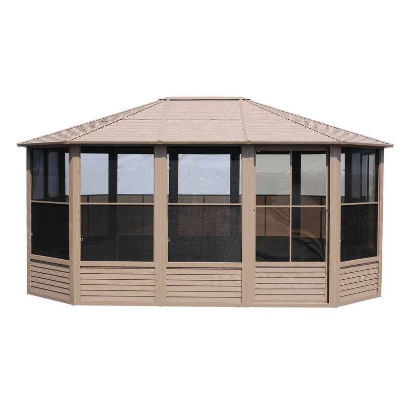 Florence - Solarium 12x15 Metal Roof - Taupe